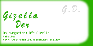 gizella der business card